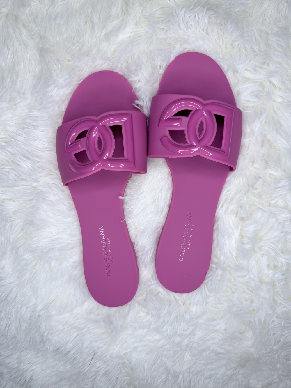 DG Inspired Pink Rubber Slides